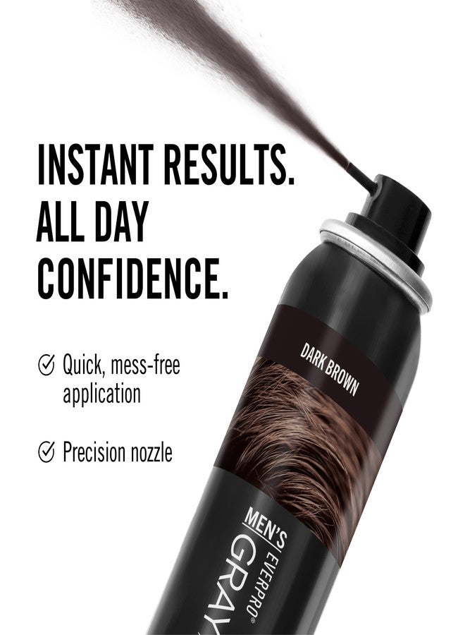 Gray Away EVERPRO Gray Away Men’s Instant Root Cover Up Spray | Temporary Gray Concealer Hair Color Spray | Covers Grays + Thinning Areas | Dark Brown, 2.5 oz - Image 3