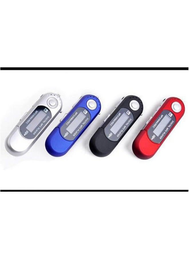 USB In-line Ultra-long Standby Screen MP3 4GB/8GB Built-in Memory Dry Battery With Lyrics Display-Body Color:Silver-Memory Capacity:4G - Image 1