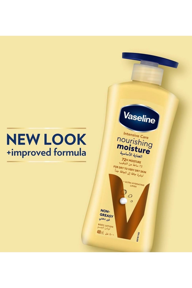 Vaseline Body Lotion nourishing Moisture for Dry Skin, 2 X 400 ml - Image 2