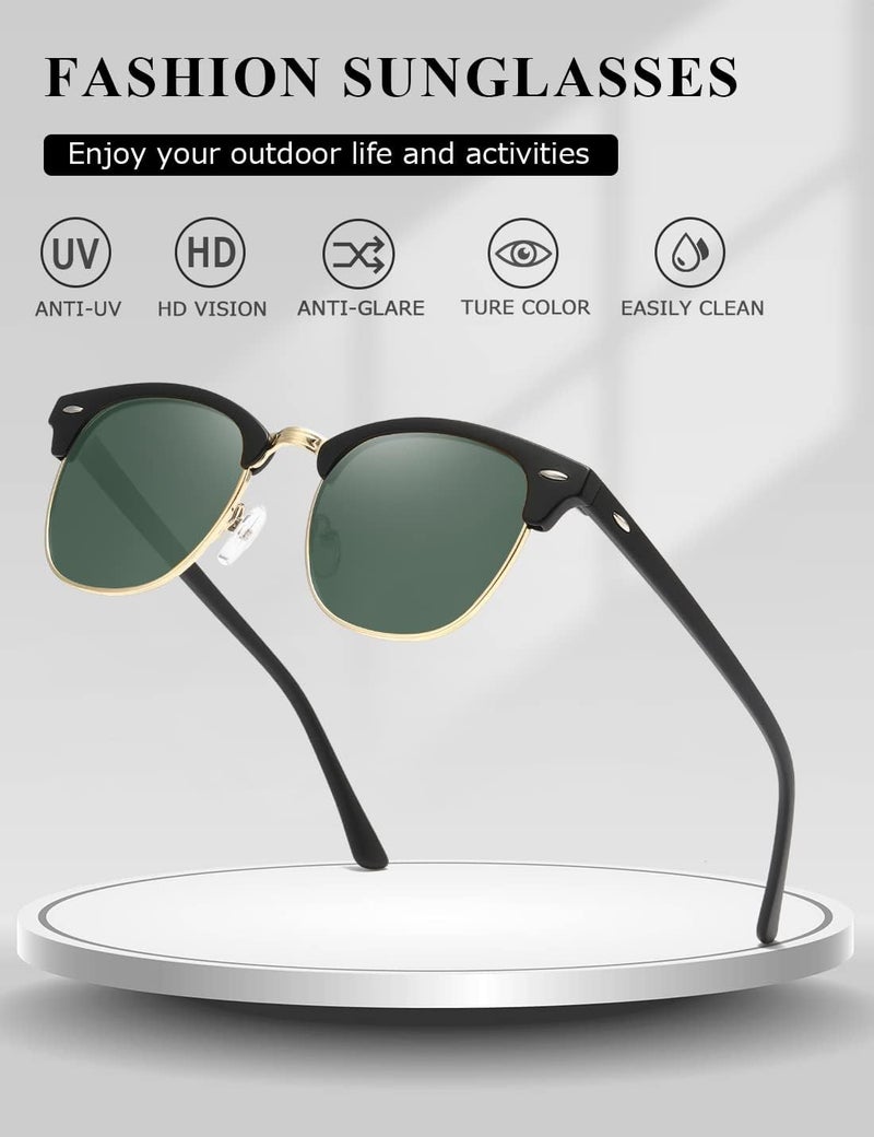 AEVOGUE Polarized Sunglasses For Women And Men Semi Rimless Frame Retro Sun Glasses AE0369 - Image 4