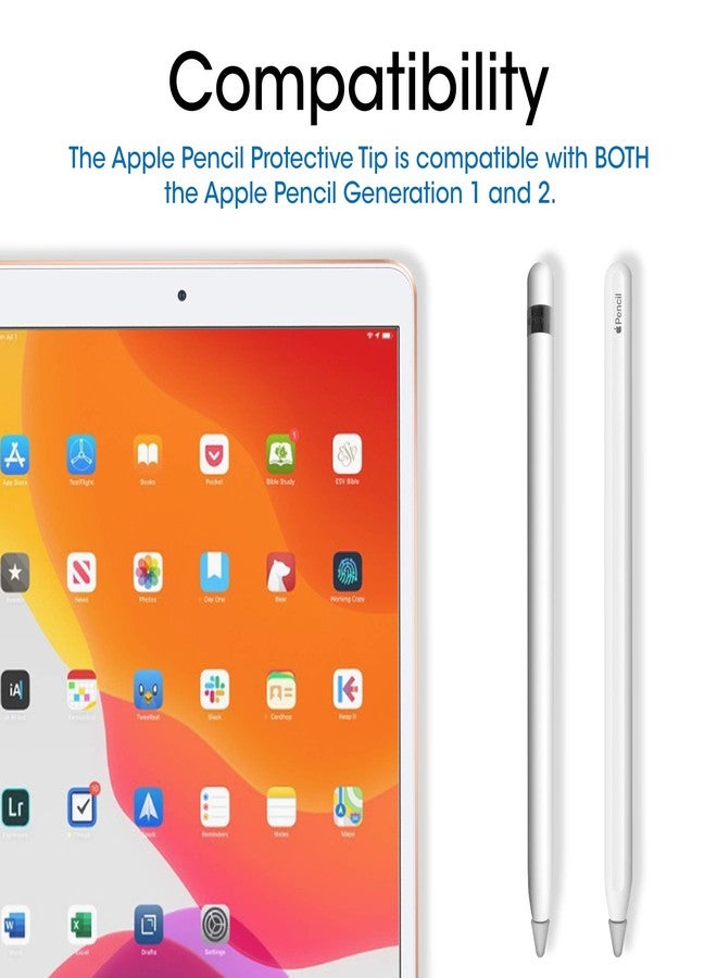 TechMatte Apple Pencil Tip Cover (40-Pack, Clear) Drawing Increased Friction Tool Compatible with Apple Pencil 1 and 2 - Image 2