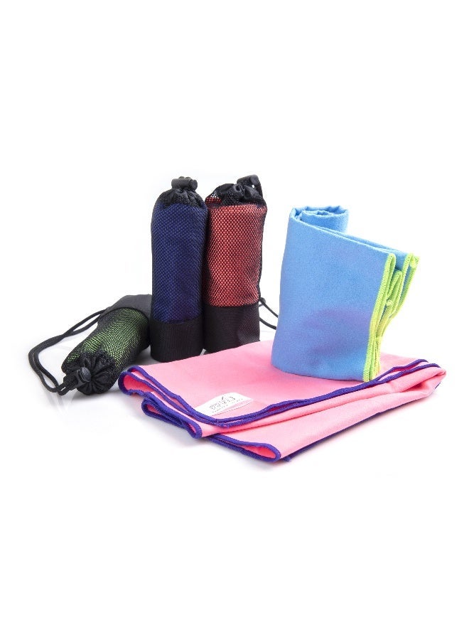 Mintra Ultra Soft Microfiber Swimming Pool and Beach Towel, Quick-Dry, Weightless and Extra Compact for Travel in Pink - Size 110x175cm - Image 3