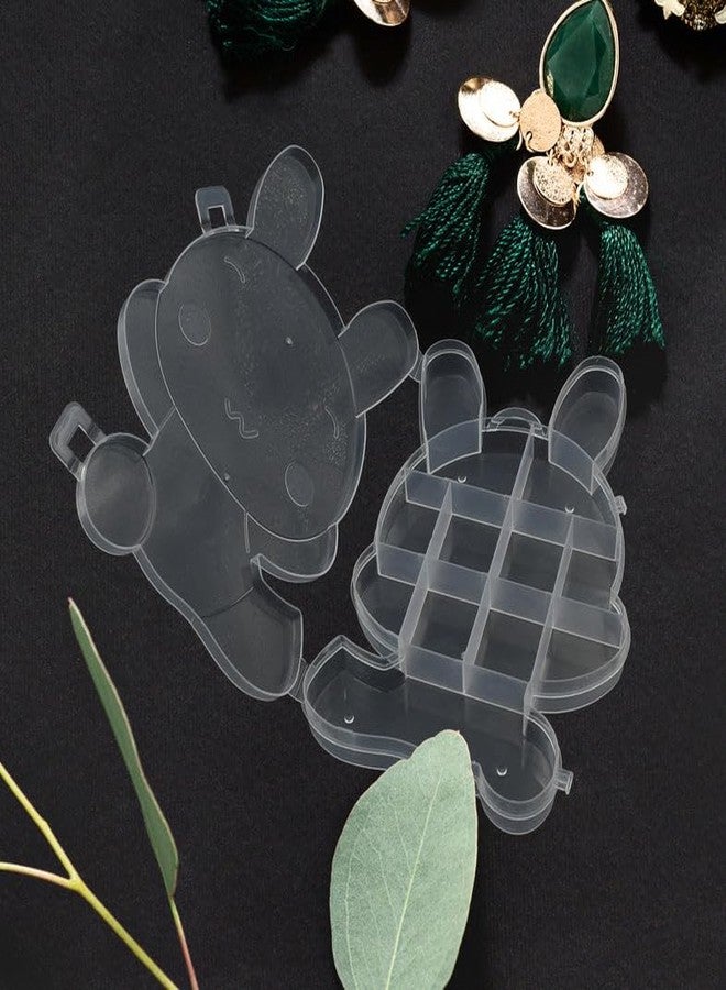 Oblivion Transparent Cartoon Bear Clear Plastic Storage Box Jewelry Box Jewelry Organizer Holder Cabinets For Small objects (1 Pc) - Image 2