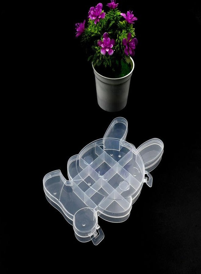 Oblivion Transparent Cartoon Bear Clear Plastic Storage Box Jewelry Box Jewelry Organizer Holder Cabinets For Small objects (1 Pc) - Image 4