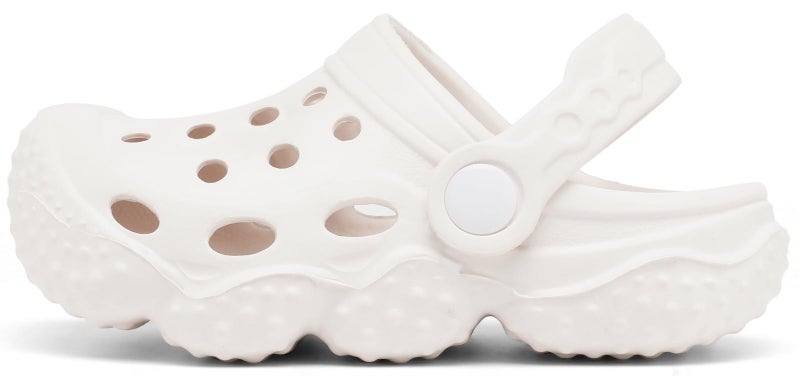 INMINPIN Kids Girls Boys Clogs Garden Shoes Toddler Slides Sandals Children Water Shower Beach Pool Slippers Indoor Outdoor,Toddler 7,White - Image 3