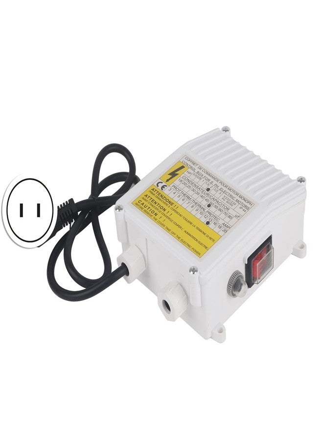 Walfront Submersible and Deep Well Pump Controller Household Pump Control Box Built-in Thermal Circuit Breaker (1500W US Plug 110V) - Image 1