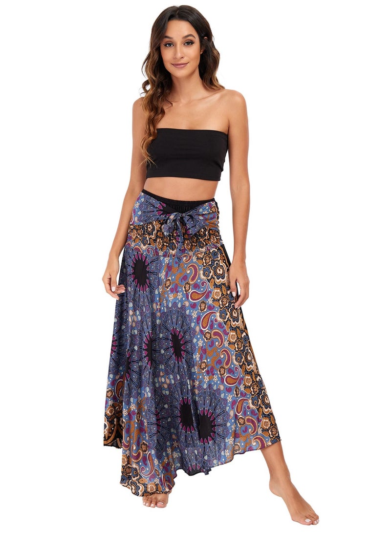 Loquat Casual Dress Half Skirt Beach Vacation Skirt Two Dresses Full Skirt Multicolour  - Image 2
