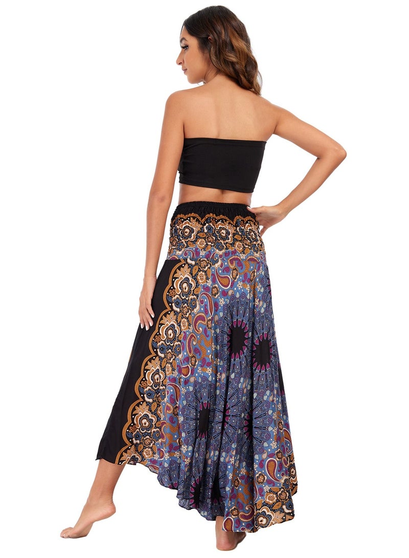 Loquat Casual Dress Half Skirt Beach Vacation Skirt Two Dresses Full Skirt Multicolour  - Image 3