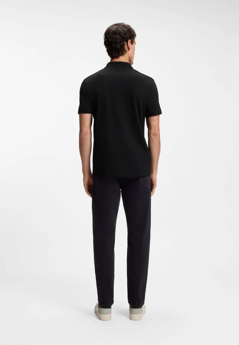 بوس Stretch-cotton slim-fit polo shirt with logo patch