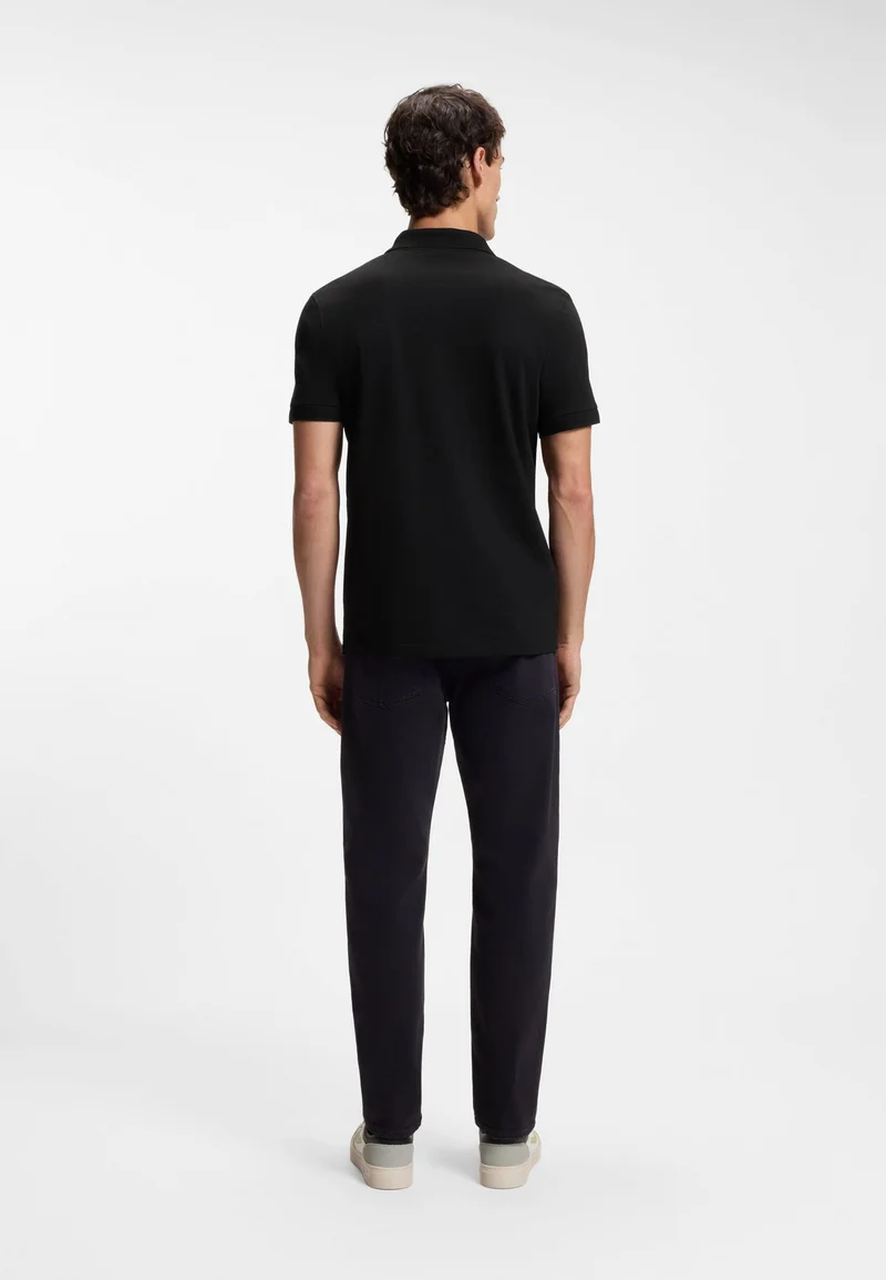 بوس Stretch-cotton slim-fit polo shirt with logo patch