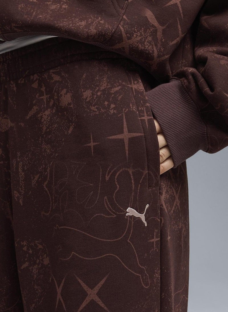 PUMA Essential Graphic Streetglam Slouchy Aop Pants - Image 3