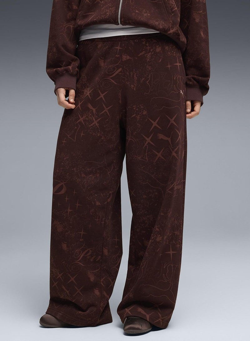 PUMA Essential Graphic Streetglam Slouchy Aop Pants - Image 1