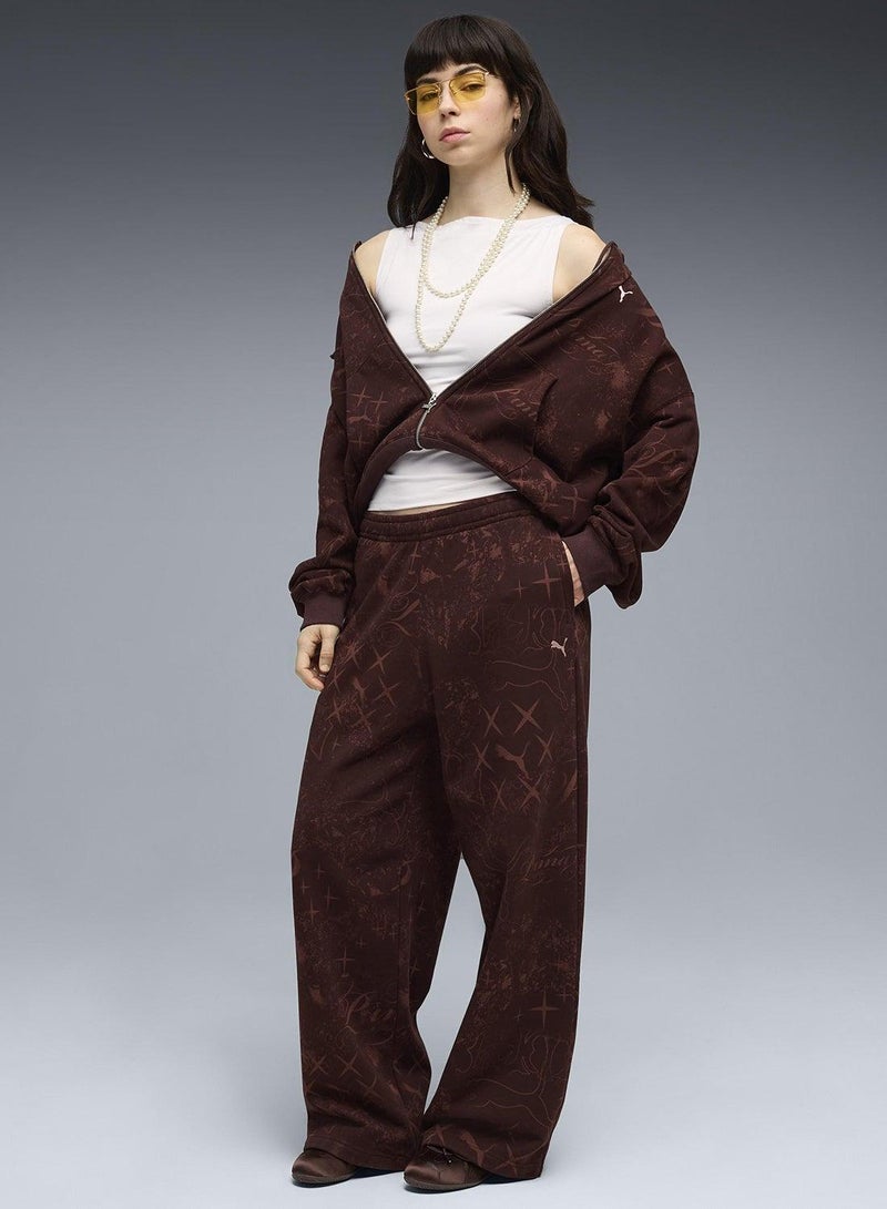 PUMA Essential Graphic Streetglam Slouchy Aop Pants - Image 5