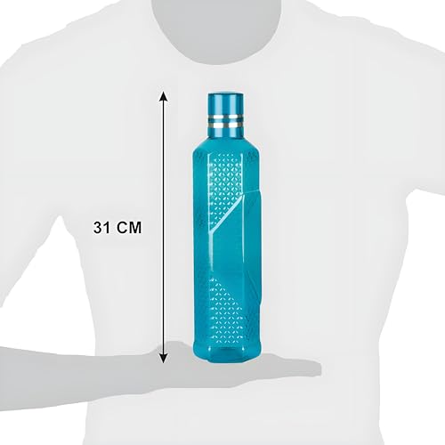 Homeor Unbreakable Plastic Water Bottle I Leak Proof I BPA Free Food Grade Fridge Water Bottle I Ideal for Gym, Office, Home, Travel, College, Easy to Clean, 1 Litre Each, Set of 3, Assorted - Image 2