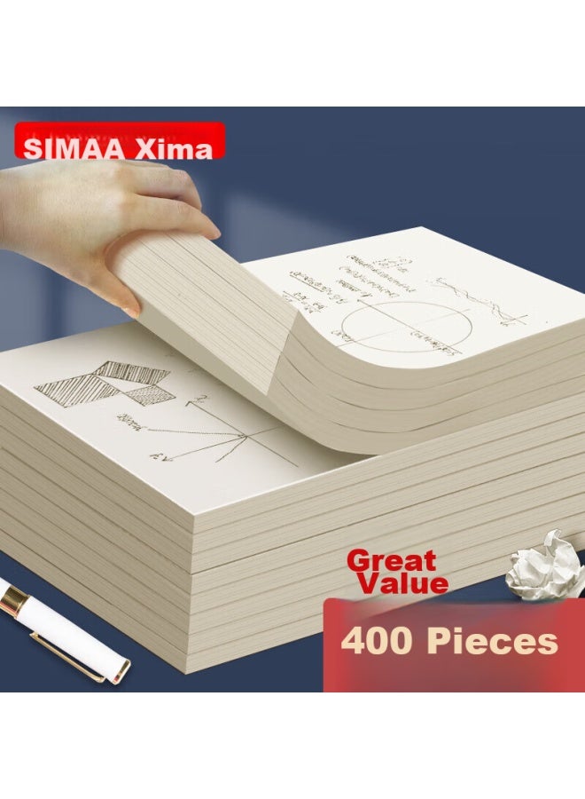 Simaa B5 ورقة مسودة، دفتر سميك فارغ لحماية العين، لتلاميذ المدارس الابتدائية والإعدادية والثانوية، الدراسة، مراجعة امتحان القبول للدراسات العليا، ورقة حساب، دفتر واجبات منزلي، 10 عبوات، 400 ورقة، أساسي لتعلم طالب المدرسة الثانوية - Image 4