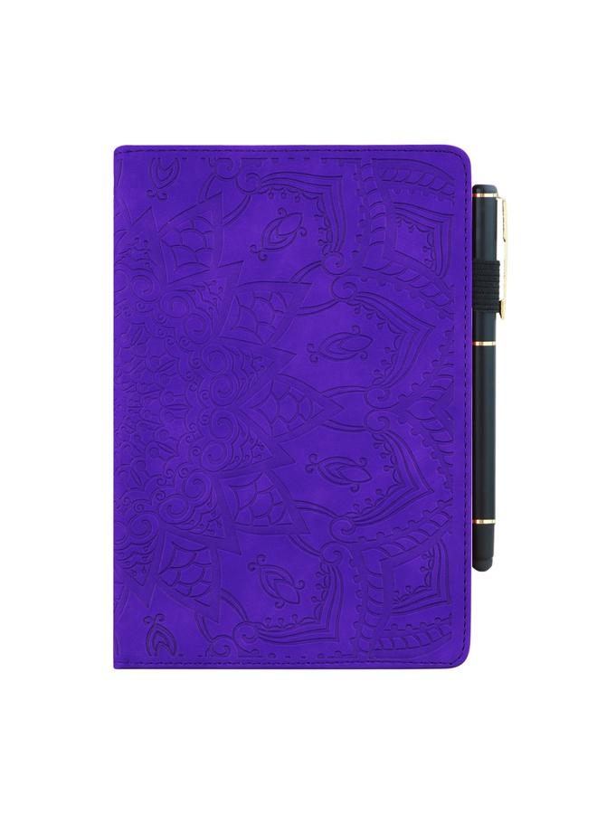 Zaboon Case For Galaxy Tab A 10.5 T590 / T595 Calf Pattern Double Folding Design Embossed Leather Case with Holder & Card Slots & Pen Slot & Elastic Band - Image 2