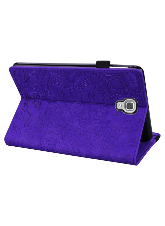 Zaboon Case For Galaxy Tab A 10.5 T590 / T595 Calf Pattern Double Folding Design Embossed Leather Case with Holder & Card Slots & Pen Slot & Elastic Band - Image 4