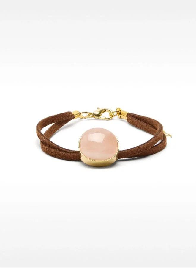 PARFOIS Leather Bracelet With Stone