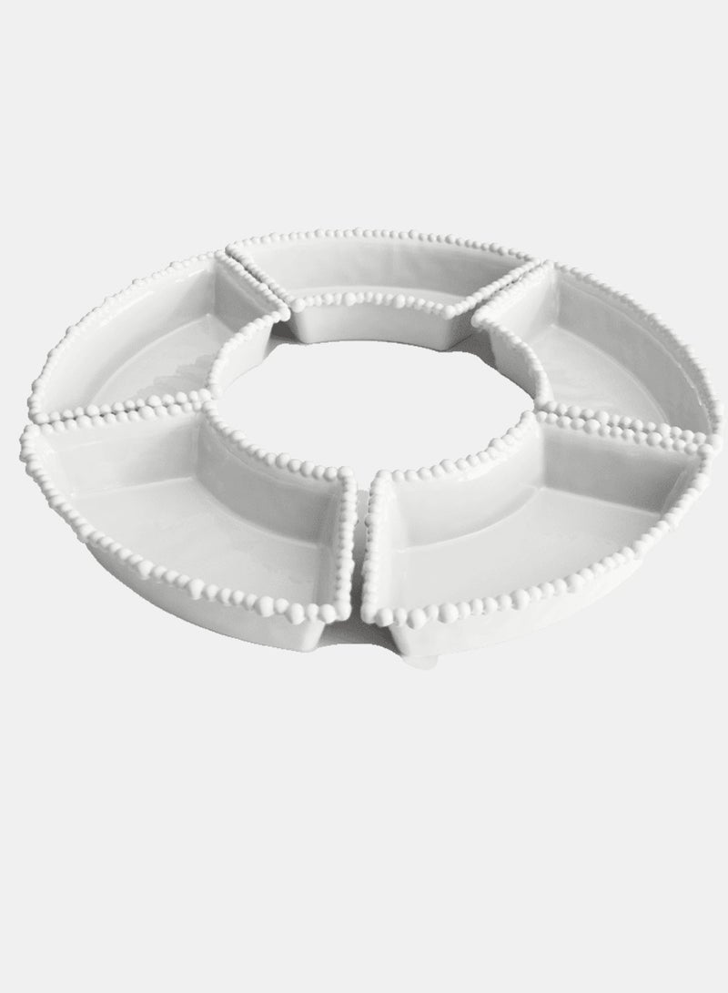 Baci Milano Appetizer 5 Pcs Plates - White - Image 1