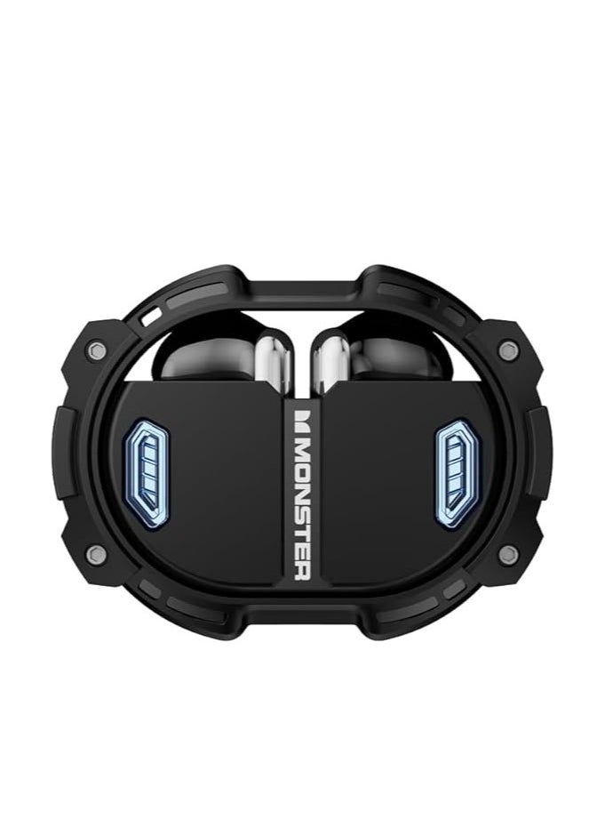 Monster - Monster XKT10 Pro Bluetooth 5.3 Earphones The Ultimate Choice for Gamers and Sports Enthusiasts Black - Image 1