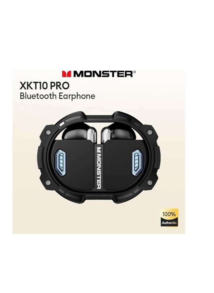 Monster - Monster XKT10 Pro Bluetooth 5.3 Earphones The Ultimate Choice for Gamers and Sports Enthusiasts Black - Image 1
