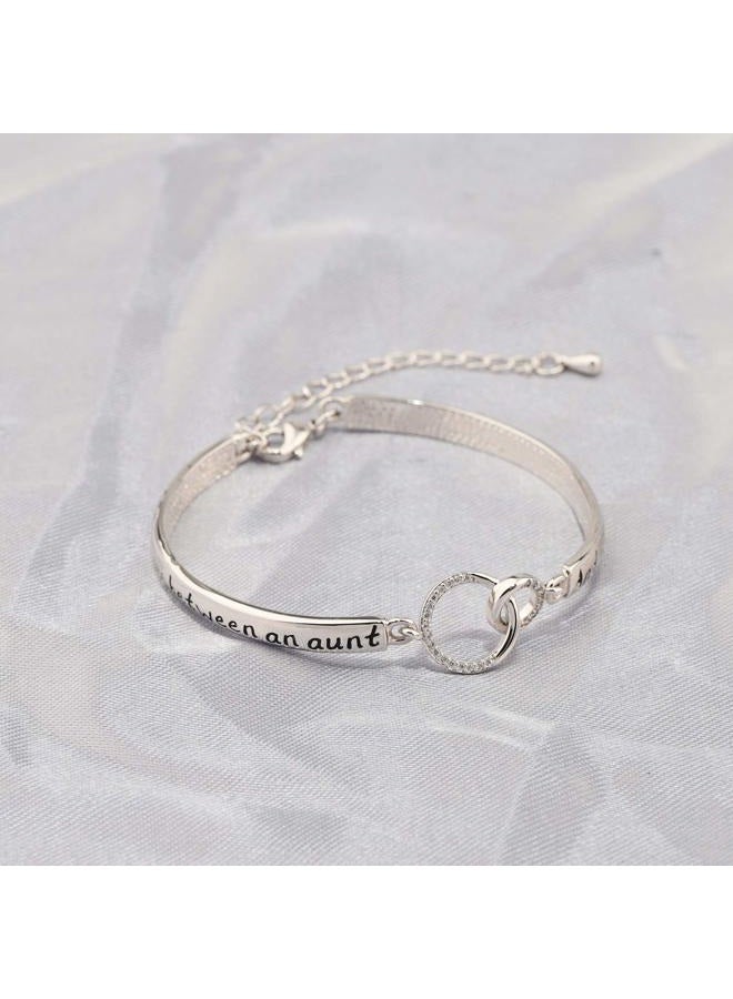 WUSUANED Aunt and Niece Gift The Love Between an Aunt and Niece is Forever Relationship Bracelet Aunt Gift from Niece, Copper, nogem, - Image 4