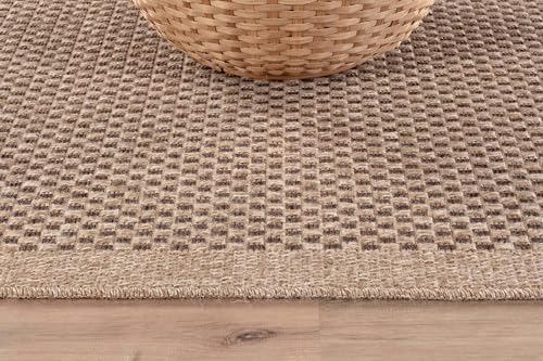 CAMILSON Indoor and Outdoor Runner Rug Natural Sisal Boho Woven Design Easy-Cleaning Non Shedding Fiber Living Room Bedroom Garden Patio and Kitchen Washable Outside Carpet Alfombras (2x7) - Image 3