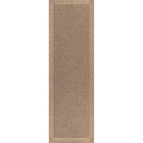 CAMILSON Indoor and Outdoor Runner Rug Natural Sisal Boho Woven Design Easy-Cleaning Non Shedding Fiber Living Room Bedroom Garden Patio and Kitchen Washable Outside Carpet Alfombras (2x7) - Image 2