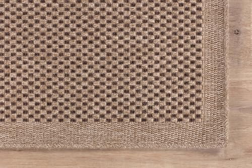 CAMILSON Indoor and Outdoor Runner Rug Natural Sisal Boho Woven Design Easy-Cleaning Non Shedding Fiber Living Room Bedroom Garden Patio and Kitchen Washable Outside Carpet Alfombras (2x7) - Image 5