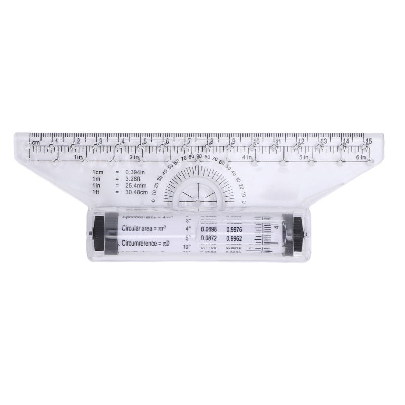 Rolling Ruler With Protractor 15cm Clear Measurement Scales Parallel Line Drawing Tool - Versatile Multi-Functional Design Lightweight Portable Drawing Tool for Artists Designers Pattern Makers - Image 1