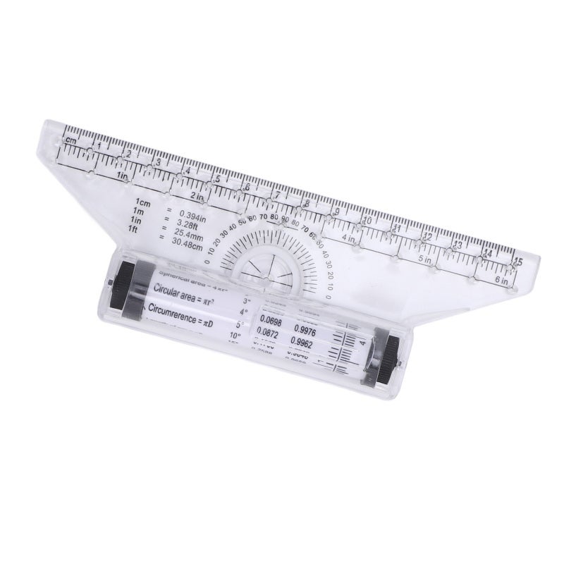 Rolling Ruler With Protractor 15cm Clear Measurement Scales Parallel Line Drawing Tool - Versatile Multi-Functional Design Lightweight Portable Drawing Tool for Artists Designers Pattern Makers - Image 2