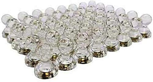 MapMagnets Clear Acrylic Magnetic Push Pins, 48 Count, Minimalist Style, Perfect for Office & Home, Reliable Hold, Versatile, Transparent, 11 x 17 mm - Image 1