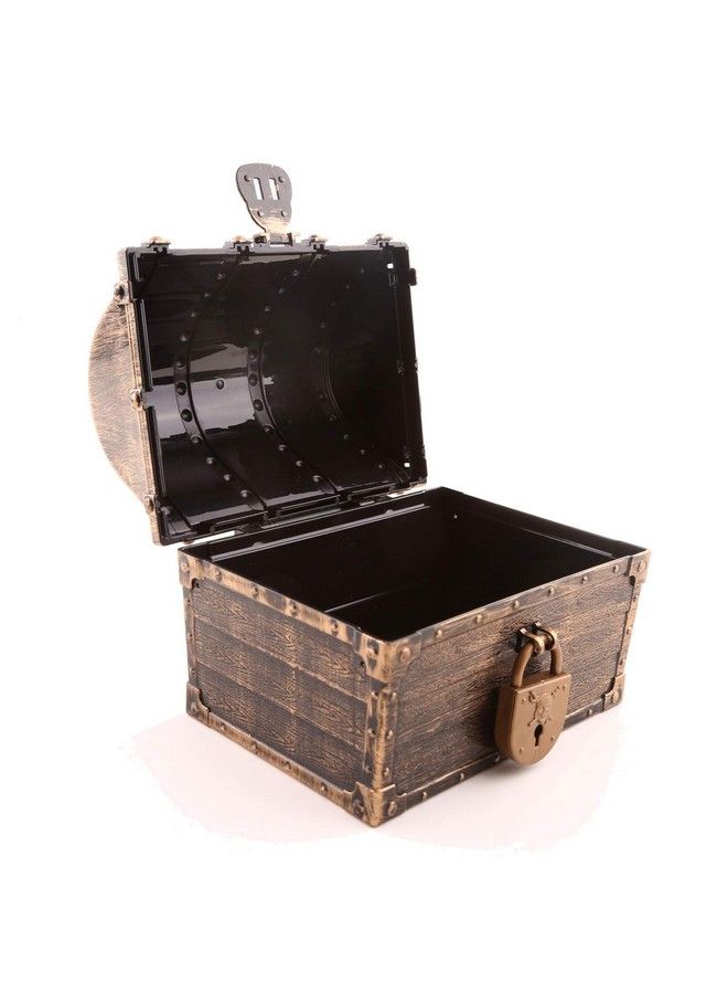 Kids Pirate Treasure Chest Large Size Teacher Favorite Treasures Collection Storage Box With 2 Sets Of Locks And Keys Only(Vintage Bronze Coating,6.3"X4.8"X5.2")  - Image 4
