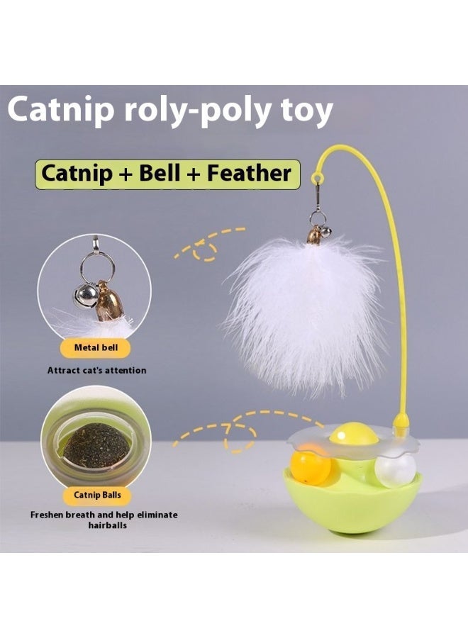 لعبة قطط دوّارة بعصا مداعبة مع كرة نعناع البري – لعبة تفاعلية للقطط الصغيرة والكبيرة - Image 4