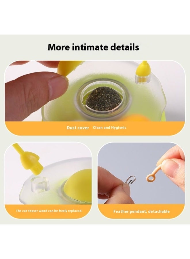 لعبة قطط دوّارة بعصا مداعبة مع كرة نعناع البري – لعبة تفاعلية للقطط الصغيرة والكبيرة - Image 5