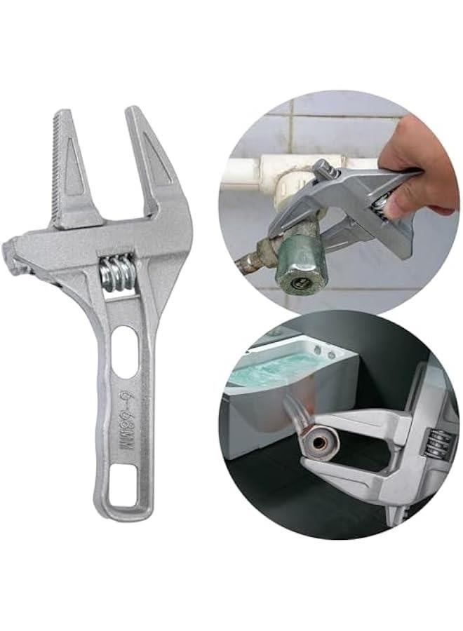 Wrench Short Shank 6-68 mm Large Openings Bathroom Aluminum Alloy Spanner Wrenches Repair Tool for Washbasin,Tube,Nut Disassembly.  - Image 4