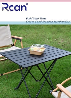 Rcan Outdoor Travel Tables, Folding Camping Table with Carry Bag, Carbon Steel Portable Travel Camp Table for Beach Outdoor Travel Hiking Picnics BBQ Cooking Dining Kitchen  - Image 1