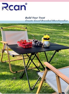 Rcan Outdoor Travel Tables, Folding Camping Table with Carry Bag, Carbon Steel Portable Travel Camp Table for Beach Outdoor Travel Hiking Picnics BBQ Cooking Dining Kitchen  - Image 3