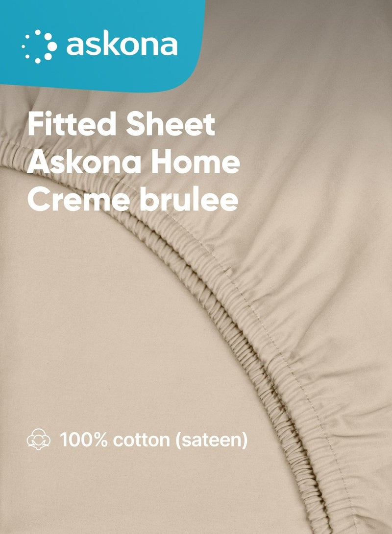 Askona Fitted Sheet 160x200 Askona Home Creme brulee - Image 1