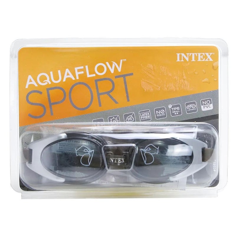 Intex Aqua Flow Water Sport Goggles- Black and Grey