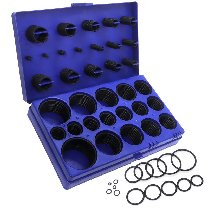 BUSY-CORNER 407 Pieces SAE Universal O-Ring Kit, Set of 32 USA Standard Sizes, Buna-N 70A, Rubber Seals O Rings, for Faucet, Professional Plumbing, Automotive | BUSY-CORNER - Image 1