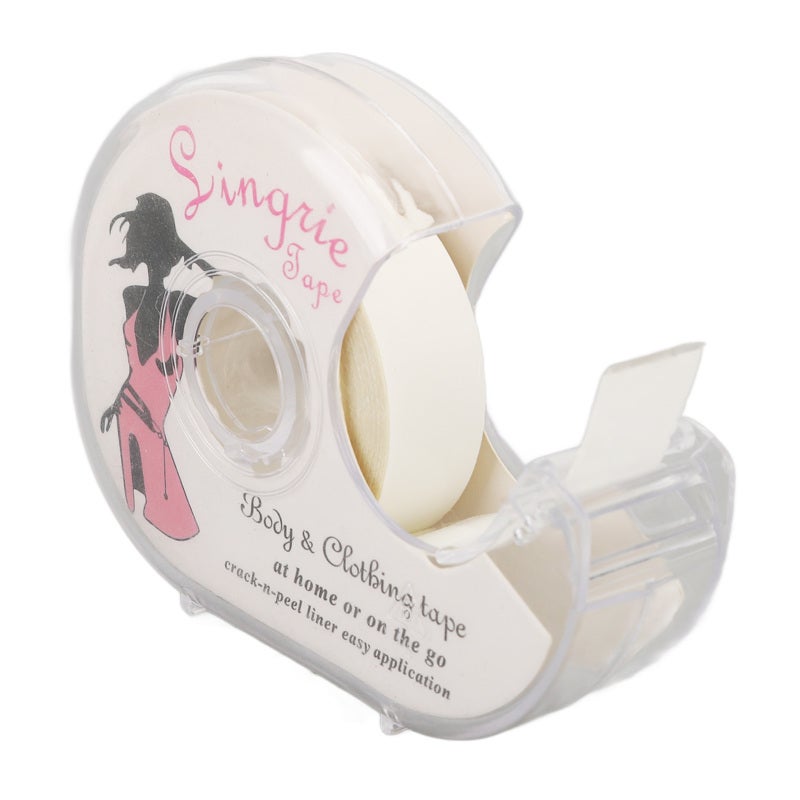 Women Double Sided Tape 2 Rolls 5M Each With Dispenser - Skin Safe Transparent No Residue Tape for Wedding Dresses Tops Strapless Clothing - Image 3