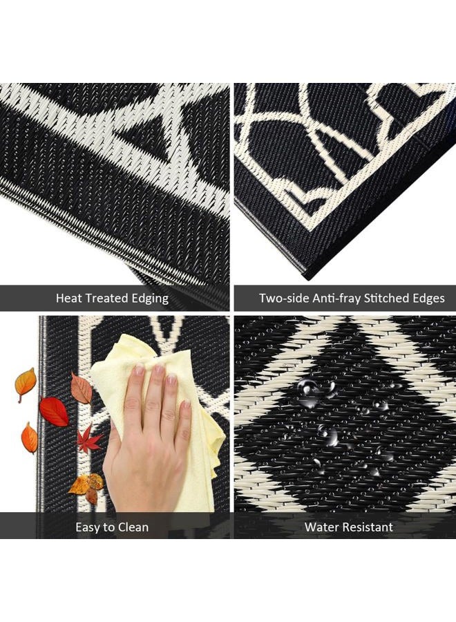 Pendolr Outdoor Rug Waterproof 8x10 ft Outdoor Carpet Patio Rug Mat Reversible RV Camping Rug Plastic Straw Rug Outside Outdoor Area Rug for Patio Deck Balcony Backyard Picnic Beach - Image 4