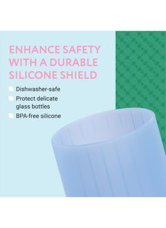 IMPRESA [Multicolor 3 Pack] Glass Baby Bottle Sleeve For Dr Brown Bottles 8 Oz Silicone Bottle Cover For Dr Brown Glass Bottles 8 Oz Narrow Sleeve For Dr Brown Bottles Glass 8 Oz  - Image 4