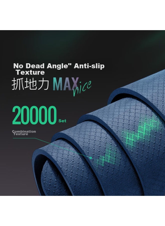 Keep حصيرة يوغا للرجال، موسعة وعريضة، سميكة 200*100 سم، حصيرة تمارين غير قابلة للانزلاق، حصيرة تدريب، رمادية - Image 5