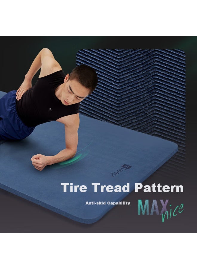 Keep حصيرة يوغا للرجال، موسعة وعريضة، سميكة 200*100 سم، حصيرة تمارين غير قابلة للانزلاق، حصيرة تدريب، رمادية - Image 4