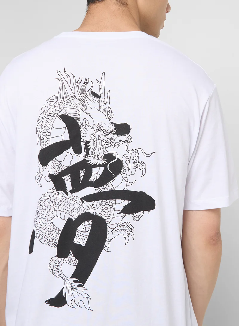 JACK & JONES Graphic Crew Neck Regular Fit T-Shirt