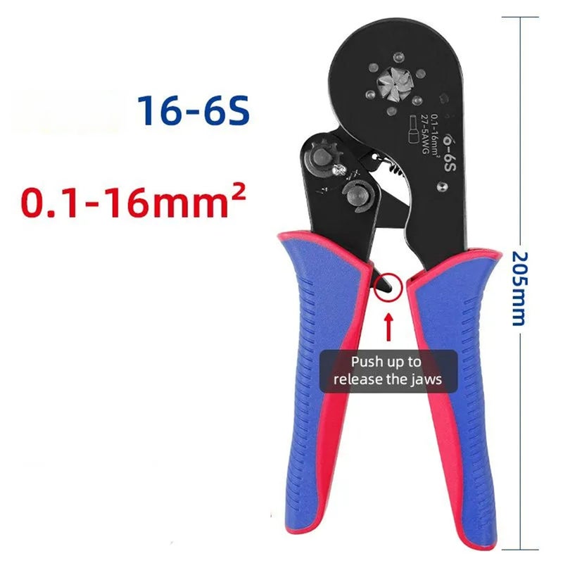 أداة ضغط الفيرول HSC816-6S 0.1-16 ملم²/27-5 AWG مقبض ضغط صغير للطرف الأنبوبي لطرق مقاوم الكهرباء ذات الحجم الكبير - Image 5