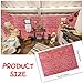 Furbeko 35 Pcs Miniature Dollhouse Wallpaper SelfAdhesive Mini DIY Floorboards Wall Paper Real Life DIY Decoration for DollhouseRed - Image 4
