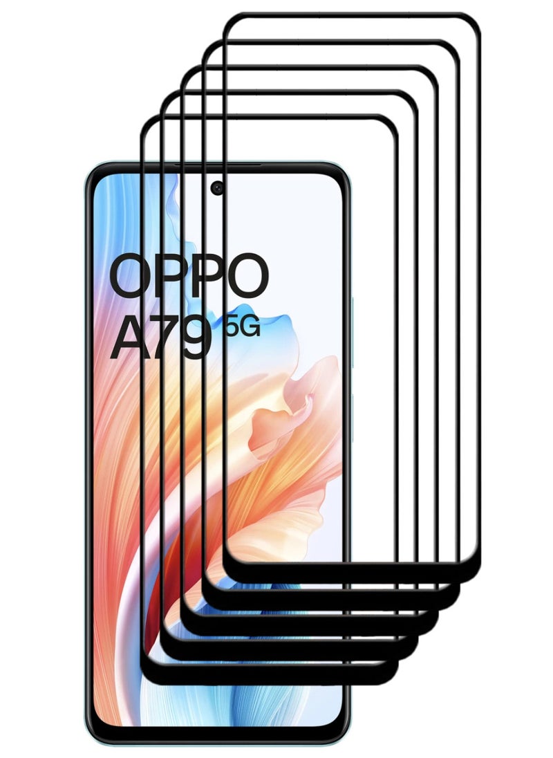 ACLIX 5 Pieces Antistatic ESD Dustproof Premium Quality High Definition Tempered Glass Screen Protector Designed For Oppo A79 - Image 1
